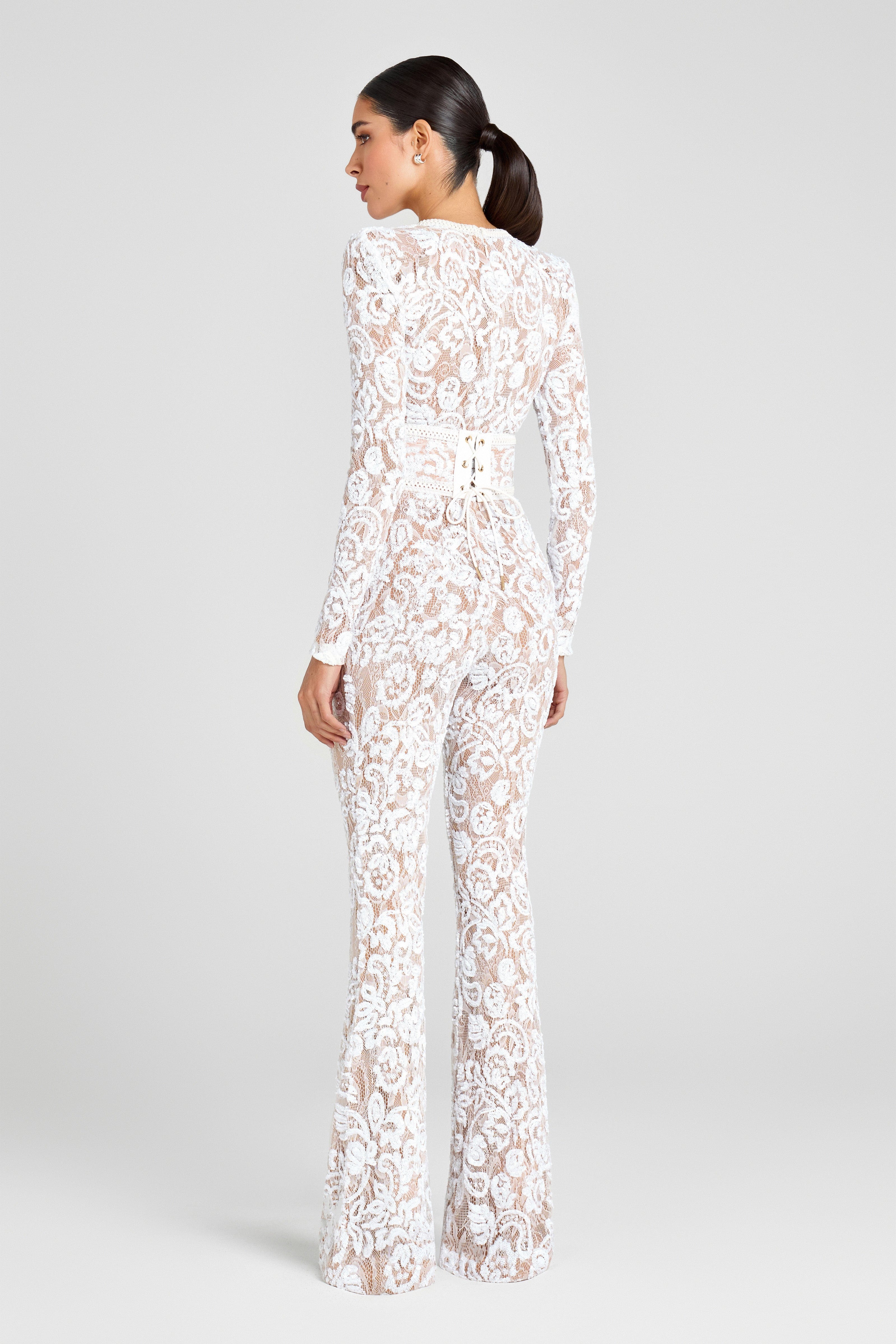 Bella White Jumpsuit - Image 4