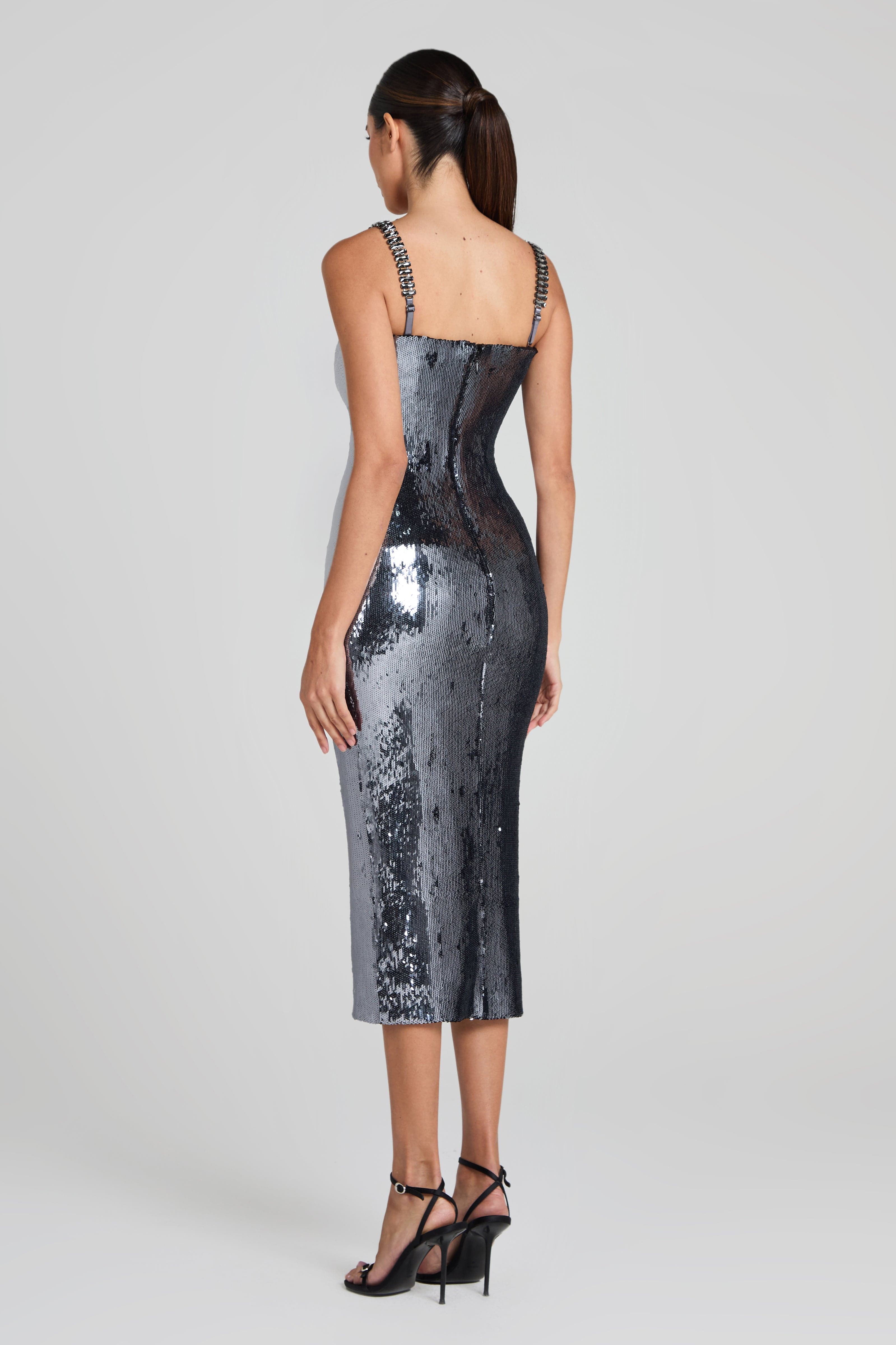 Brooke Silver Dress - Image 4