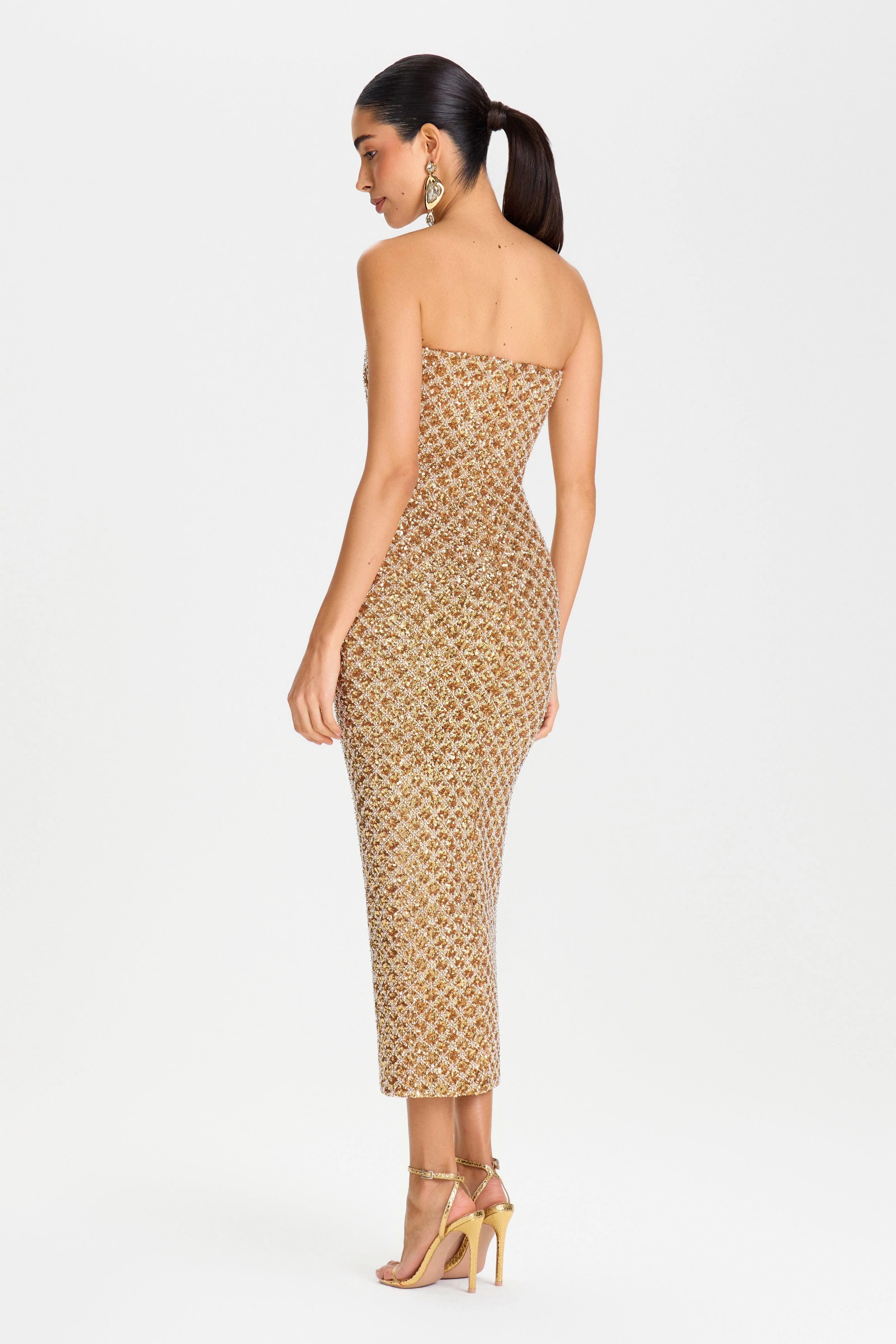 Isabella Gold Dress - Image 4