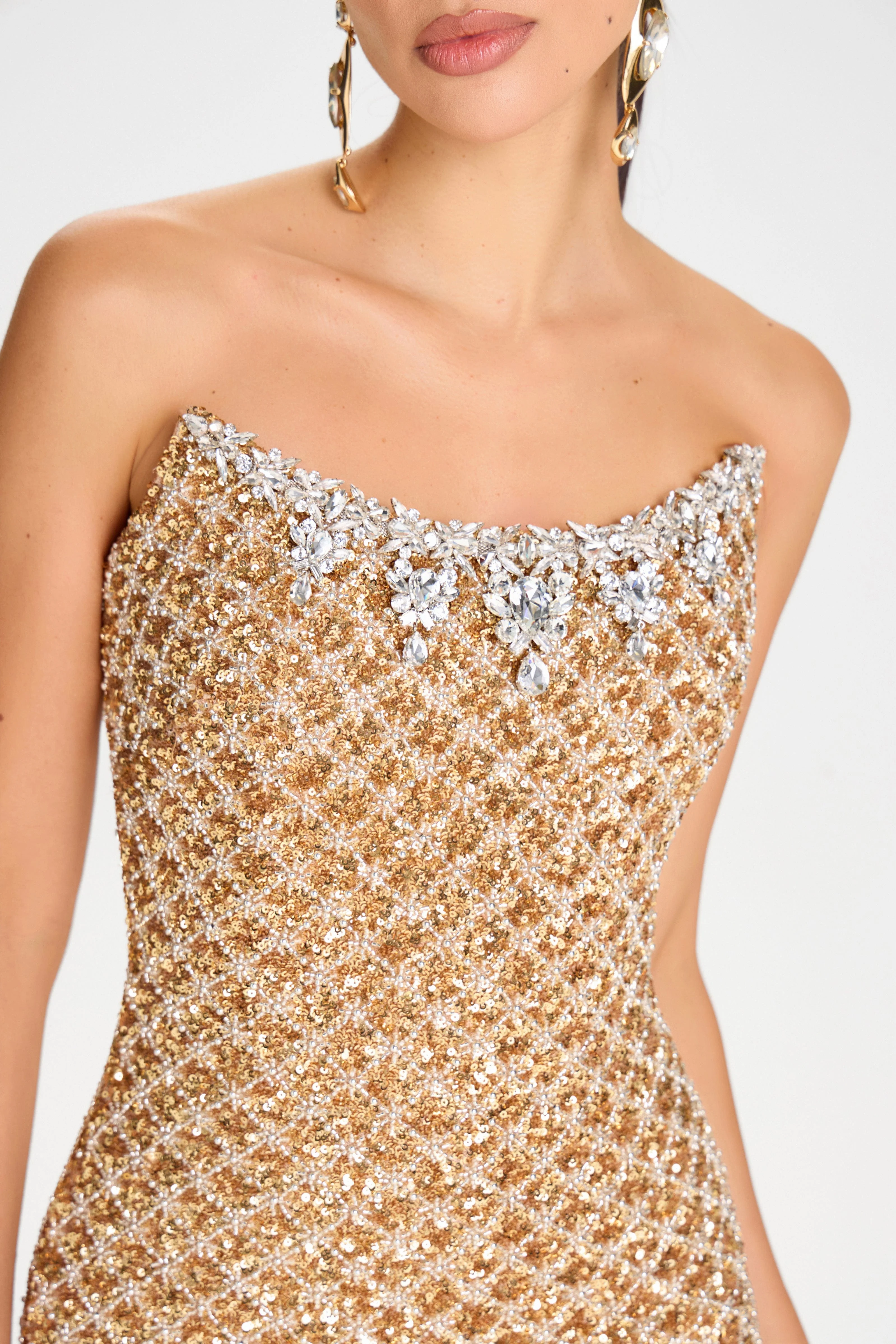 Isabella Gold Dress - Image 6