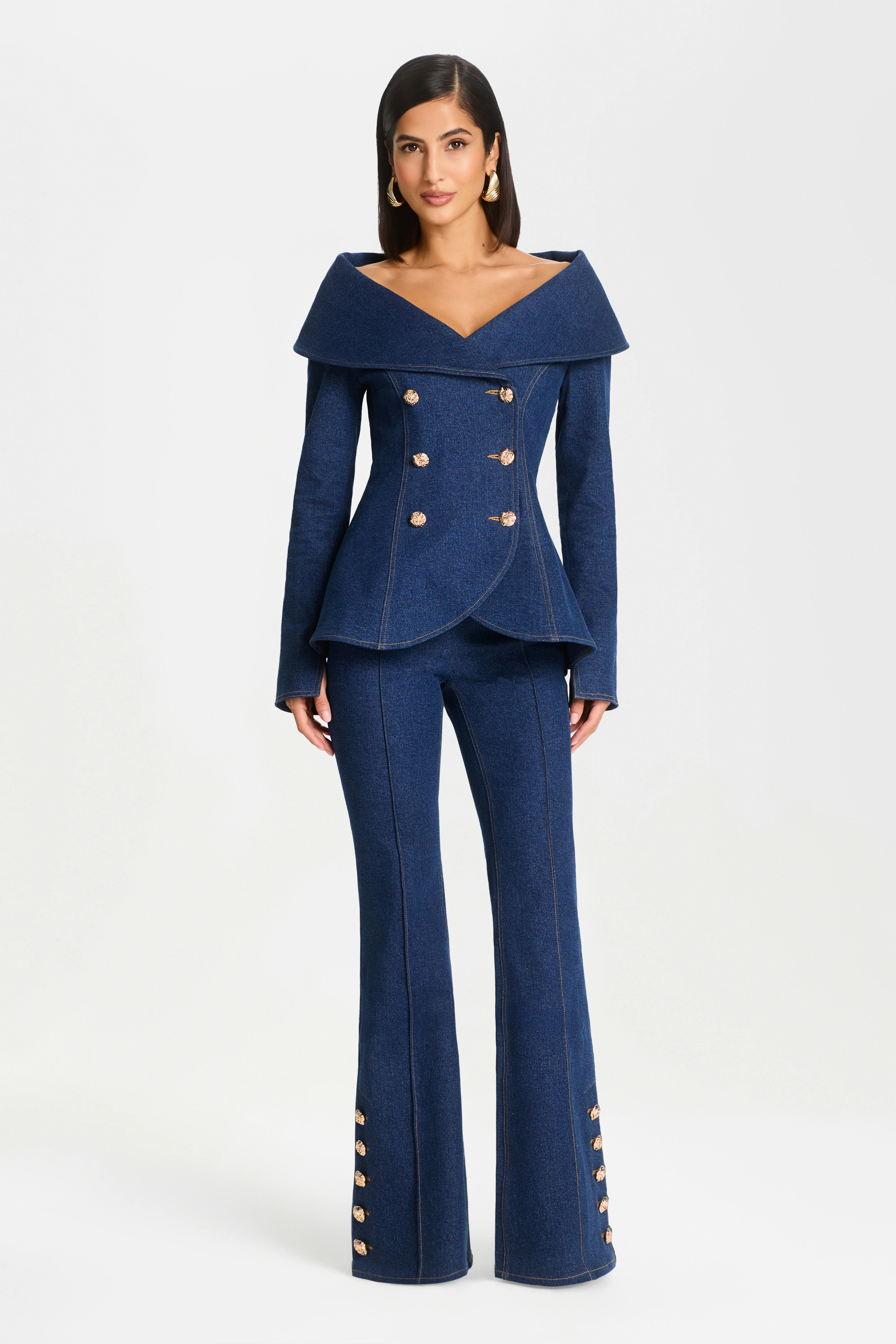 Kendra Dark Denim Trousers - Image 7