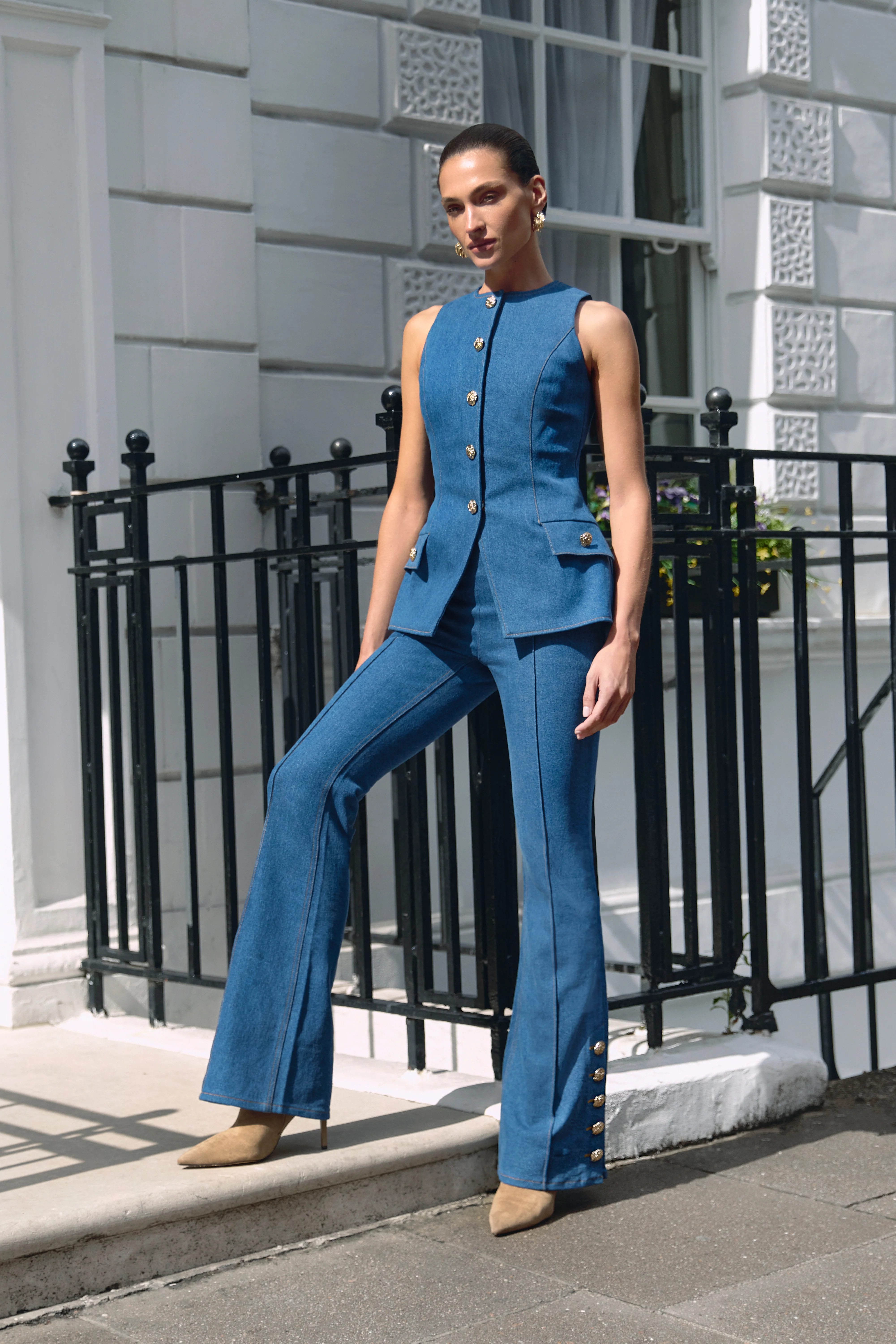 KENDRA LIGHT DENIM TROUSERS - Image 9