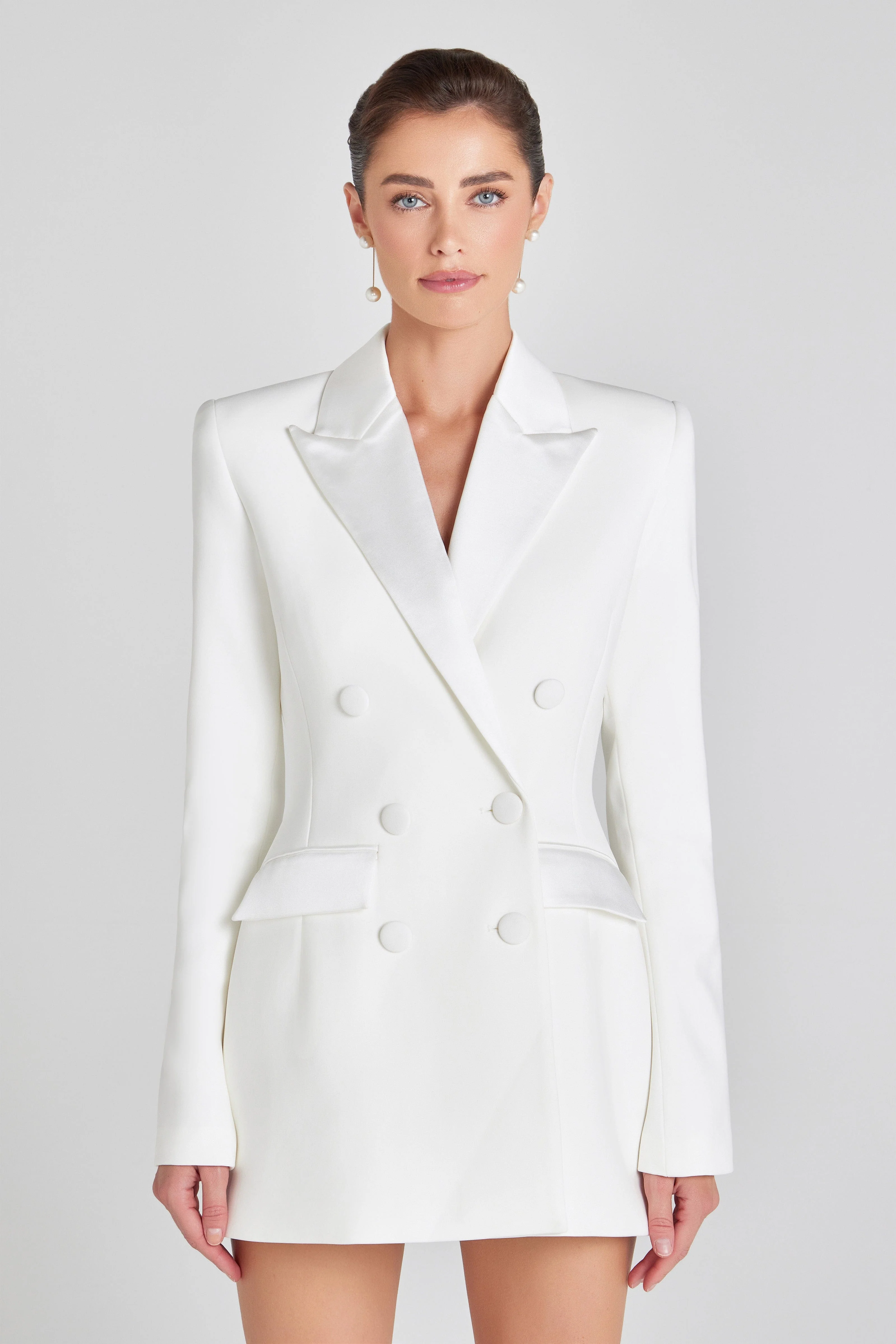 Monica White Blazer Dress - Image 2
