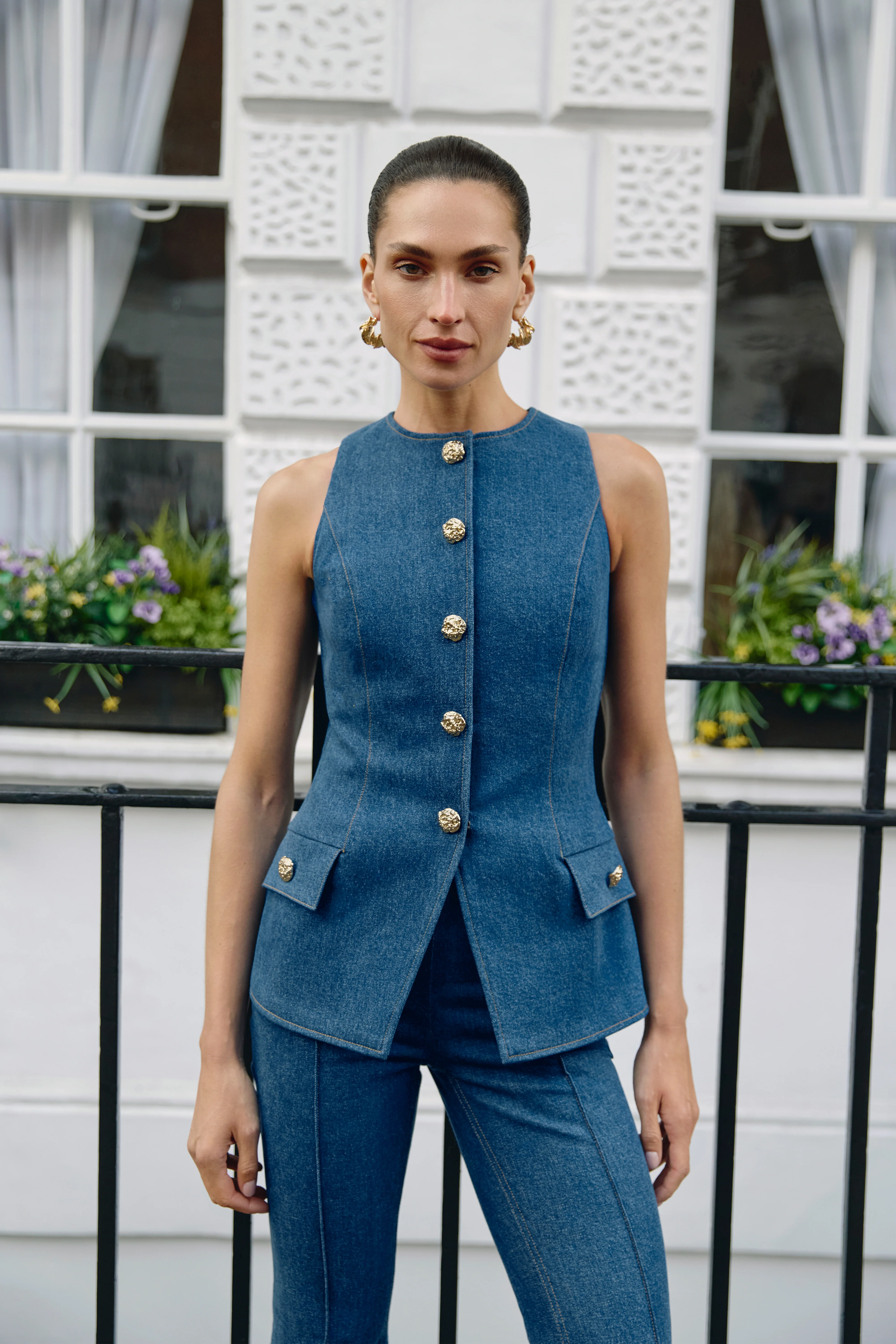 NICOLE DENIM WAISTCOAT - Image 6
