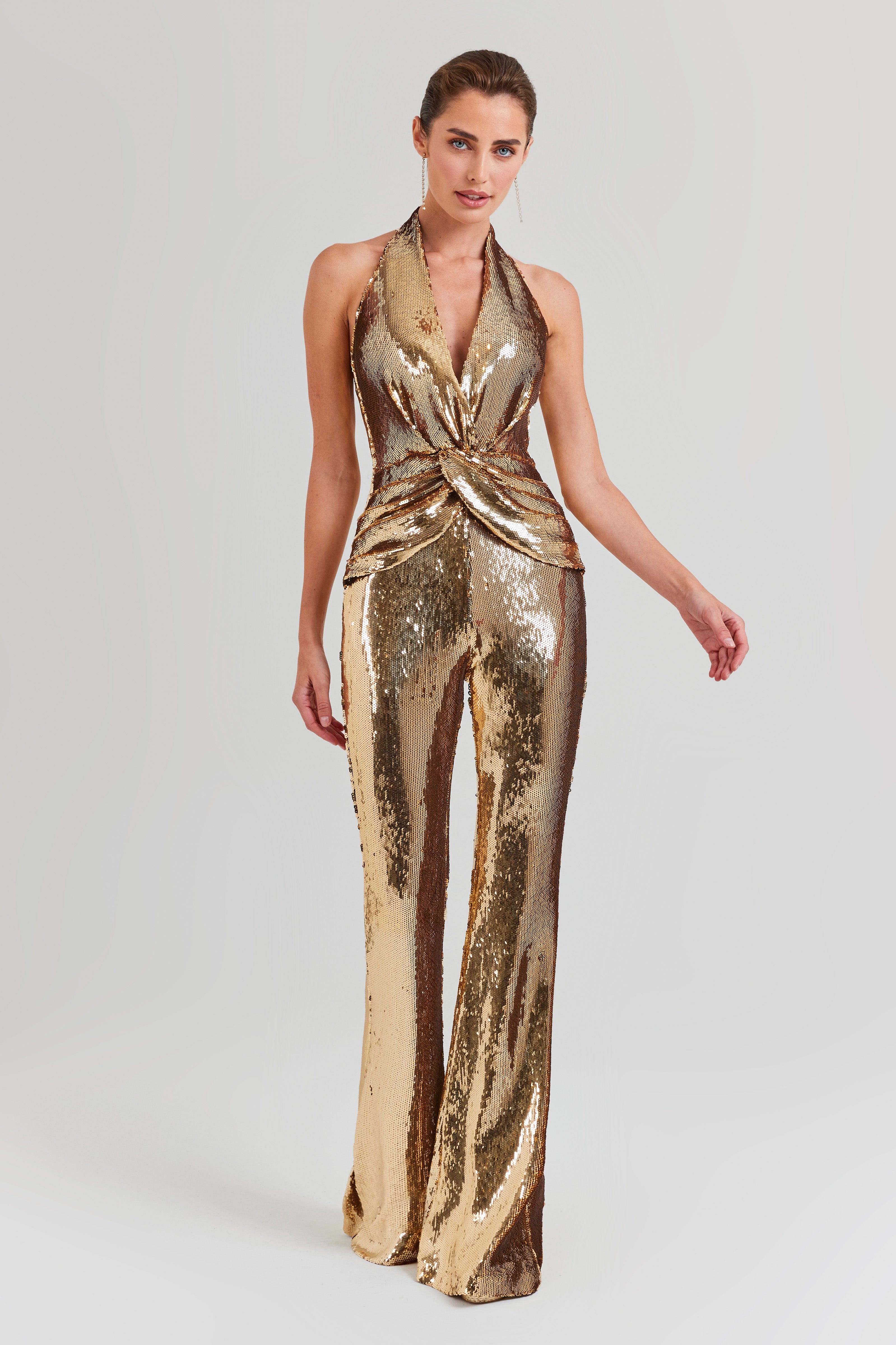 Tianna Gold Jumpsuit - Image 4